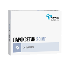 Купить Пароксетин таблетки покрыт.плен.об. 20 мг 30 шт цена