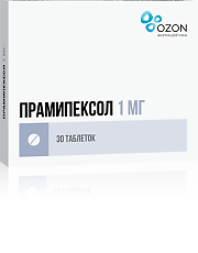 Изображение товара Прамипексол таблетки 1 мг 30 шт