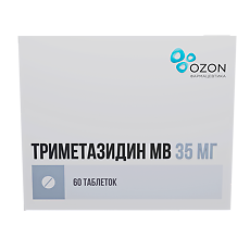 Купить Триметазидин МВ таблетки с пролонг высвобождением покрыт.плен.об. 35 мг 60 шт цена