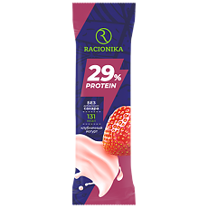 Купить Рационика Протеин Батончик высокобелковый неглазированный Клубничный йогурт 45 г 1 шт цена