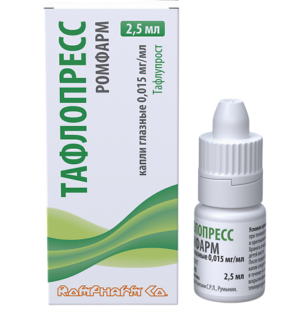 Тафлопресс Ромфарм капли глазные 0,015 мг/мл 2,5 мл 1 шт