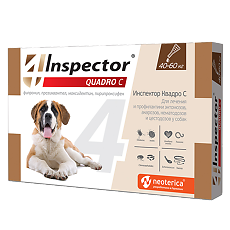 Купить Inspector Quadro Капли на холку для собак 40-60 кг пипетка 1 шт цена