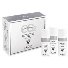Купить Aravia Professional Карбокситерапия Набор CO2 Anti-Age Set для сухой и зрелой кожи лица 150 мл 3 шт цена