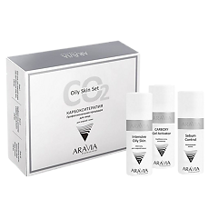 Купить Aravia Professional Карбокситерапия Набор CO2 Oily Skin Set для жирной кожи лица 150 мл 3 шт цена