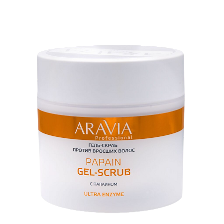 Aravia Professional Гель-скраб против вросших волос Papain Gel-Scrub 300 мл 1 шт