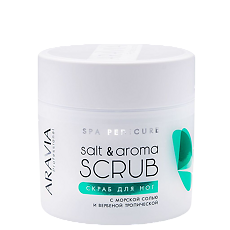 Купить Aravia Professional Скраб для ног с морской солью и вербеной тропической Salt&Aroma Scrub 300 мл 1 шт цена