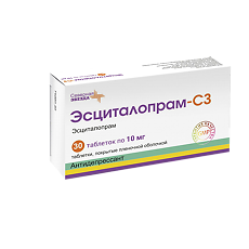 Купить Эсциталопрам-СЗ таблетки покрыт.плен.об. 10 мг 30 шт цена