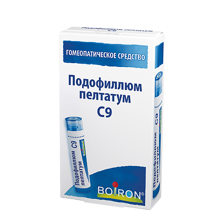 Подофиллюм пелтатум С9 гранулы гомеопатические 4 г 1 шт