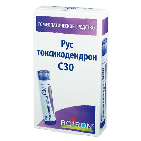 Рус токсикодендрон C30 гранулы гомеопатические 4 г 1 шт