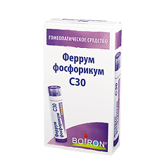 Купить Феррум фосфорикум C30 гранулы гомеопатические 4 г 1 шт цена