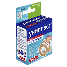 Купить Лейкопластырь Унипласт фиксирующий на тканевой основе 2.5х500 см 1 шт цена