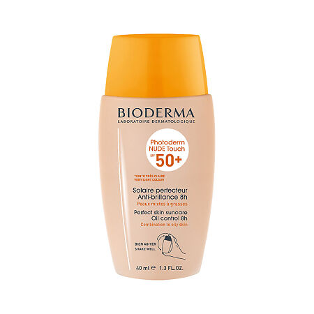 Изображение товара Bioderma Photoderm Cолнцезащитный флюид с тоном SPF50+ очень светлый оттенок 40 мл 1 шт
