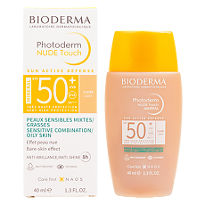 Купить Bioderma Photoderm Cолнцезащитный флюид с тоном SPF50+ светлый оттенок 40 мл 1 шт цена