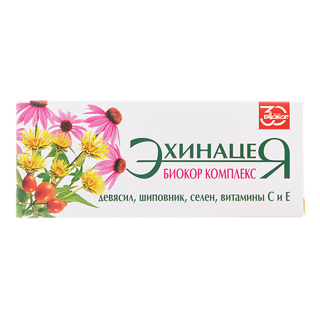 Эхинацея Биокор комплекс драже массой 260 мг 40 шт