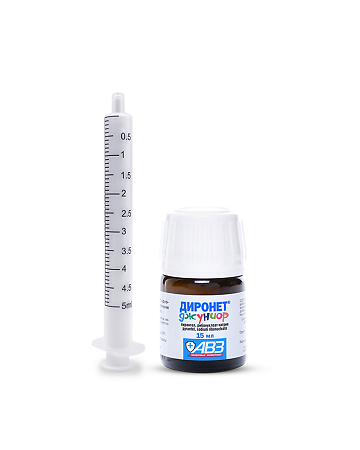 Диронет Джуниор суспензия для приема внутрь со вкусом мяса 15 мл (вет)