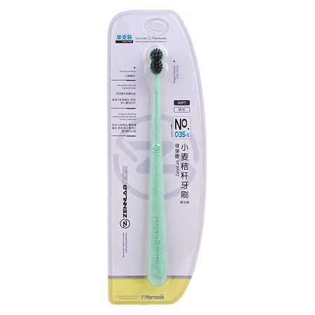 Zennlab Зубная щетка с древесным углем мягкая 1 шт