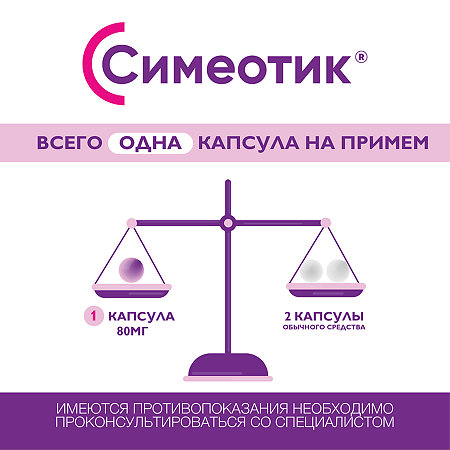 Симеотик капсулы 80 мг 30 шт