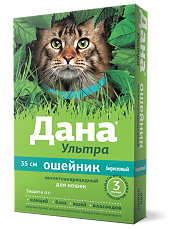 Купить Дана Ультра ошейник противопаразитарный для кошек бирюзовый 35 см 1 шт цена