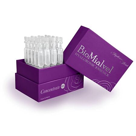 BioMialvel Hyaluronic Essence Концентрат эссенции для кожи лица и шеи с гиалуроновой кислотой пласт амп 1 мл 5 шт
