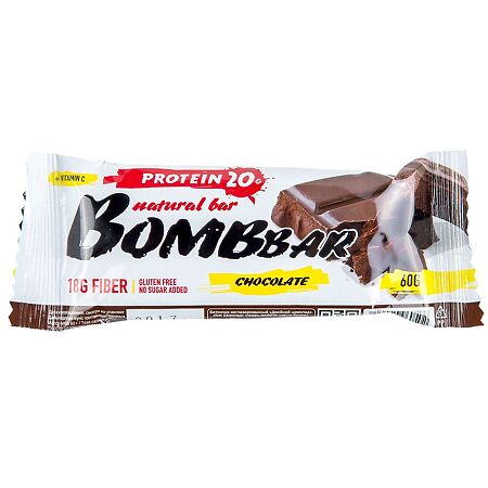 Bombbar Батончик протеиновый двойной шоколад 60 г 1 шт