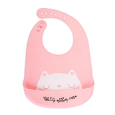 Купить Слюнявчик-нагрудник для кормления NDCG Mother Care силиконовый розовый 1 шт цена