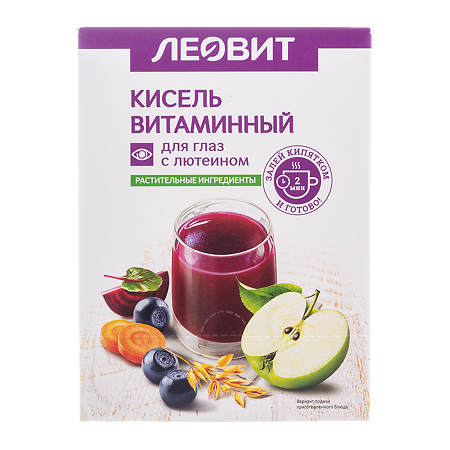 Леовит Кисель Витаминный для глаз с лютеином пакеты по 18 г 5 шт