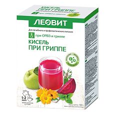 Купить Леовит Кисель При гриппе пакеты по 20 г 5 шт цена