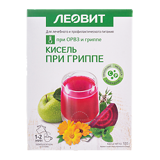 Купить Леовит Кисель При гриппе пакеты по 20 г 5 шт цена
