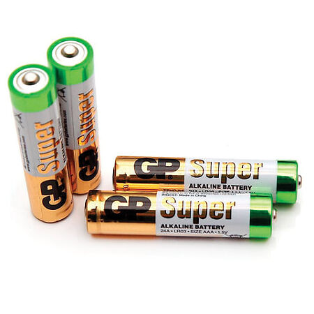 Батарейки алкалиновые GP Super Alkaline 24А ААA пленка 4 шт