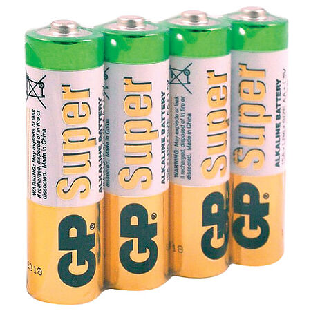 Батарейки алкалиновые GP Super Alkaline 15А АA пленка 4 шт