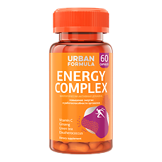 Купить Urban Formula Energy Complex Комплекс экстрактов женьшеня, элеутерококка и зеленого чая капсулы массой по 400 мг 60 шт цена