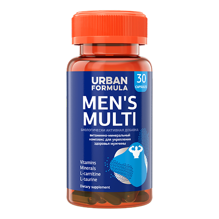 Urban Formula Men's Multi Витаминно-минеральный комплекс от А до Zn для мужчин капсулы массой 580 мг 30 шт