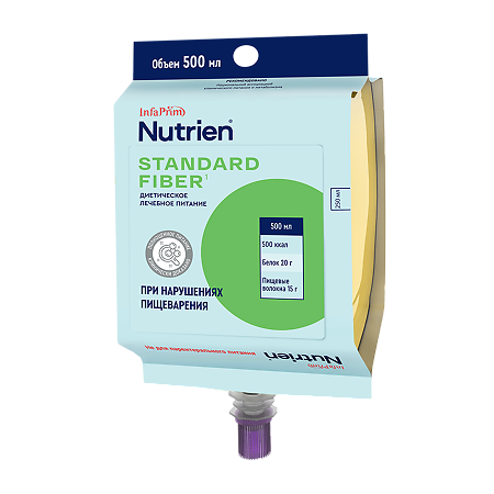 Нутриэн Стандарт с пищевыми волокнами жидкое (зондовое) лечебное питание 0,5 л 1 шт