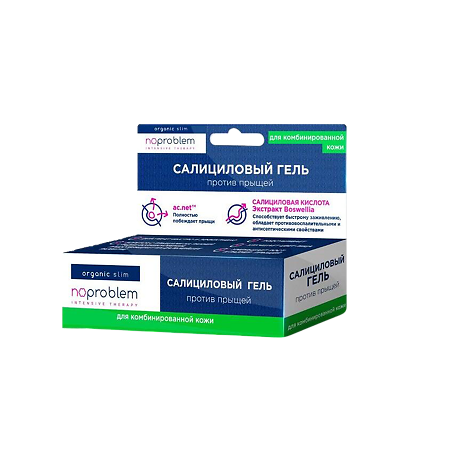 Изображение товара Noproblem Салициловый гель против прыщей для комбинированной кожи туба 15 мл 1 шт