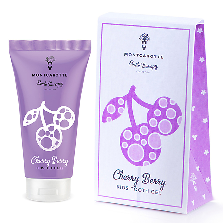 Изображение товара Детский зубной гель MontCarotte Ягодка Вишня 30 мл для защиты и ухода за молочными зубами