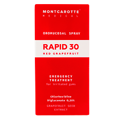 Купить Montcarotte Medical Rapid 30 Cпрей для полости рта красный грейпфрут 30 мл 1 шт цена
