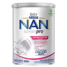 Купить NAN ExpertPro Антиаллергия Сухая cмесь с 0 мес 400 г 1 шт цена