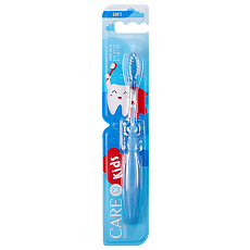 Купить Care Dental Kids Зубная щетка от 3 до 7 лет мягкая голубая 1 шт цена