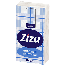 Купить Zizu Платочки бумажные носовые 10 шт цена