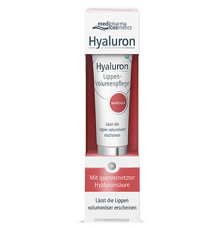 Изображение товара Medipharma Cosmetics Hyaluron Бальзам для объема губ марсала 7 мл 1 шт