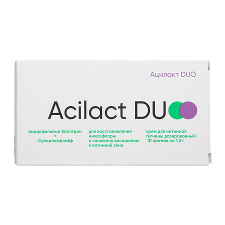 Изображение товара Ацилакт Duo крем для интимной гигиены дозированный 10 шт