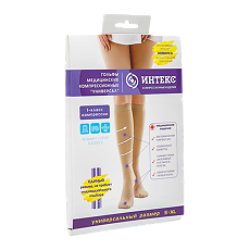 Купить Гольфы компрессионные Интекс Универсал 1 класса компрессии бежевые 1 уп цена