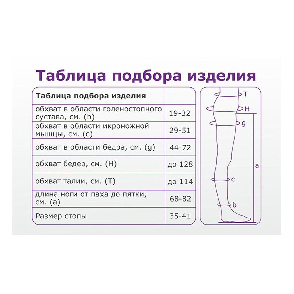 Колготки компрессионные Интекс Универсал 1 класса компрессии черные 1 шт - купит