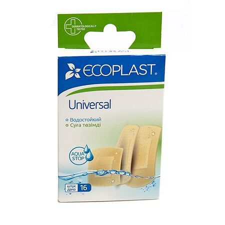 Ecoplast Набор полимерных пластырей Universal 16 шт
