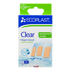Изображение товара Ecoplast Набор полимерных пластырей Clear 16 шт