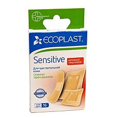 Купить Ecoplast Набор мягких пластырей Sensitive 16 шт цена