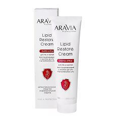 Купить Aravia Professional Липо-крем для рук и ногтей восстанавливающий Lipid Restore Cream с маслом ши и д-пантенолом 100 мл 1 шт цена
