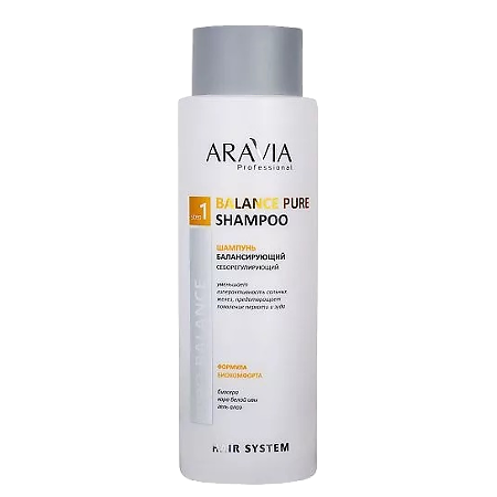 Aravia Professional Шампунь балансирующий себорегулирующий Balance Pure Shampoo 400 мл 1 шт