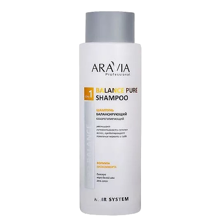 Изображение товара Aravia Professional Шампунь балансирующий себорегулирующий Balance Pure Shampoo 400 мл 1 шт
