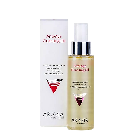 Изображение товара Aravia Professional Гидрофильное масло для умывания с витаминным комплексом АЕF Anti-Age Cleansing Oil 110 мл 1 шт